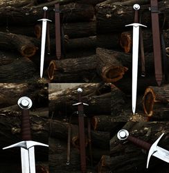 handmade viking sword high carbon steel medeival knight sword sharp / battle ready sword,templar sword, knight arming