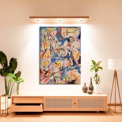 jackson pollock wall art, abstract canvas print, home and living room decor, jackson pollock canvas print, large canvas
