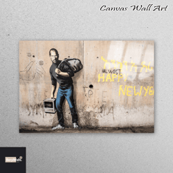 mural art, glass art, wall decoration, migrant steve jobs, banksy graffiti glass, graffiti wall decoration, banksy stree