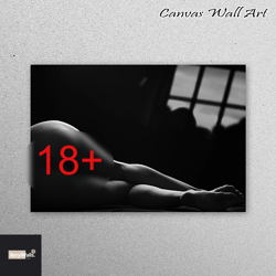 tempered glass, glass wall art, glass art, naked woman photo print, naked body glass decor, bedroom glass art, mature