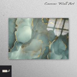 tempered glass, glass wall decor, mural art, green marble canvas decor, green marble glass decor, abstract glass printin