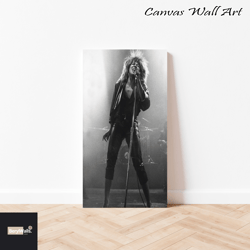 tina turner live concert performance print singer music canvas black & white retro vintage photography canvas framed pri