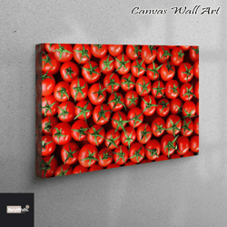 tomatoes canvas, chef wall decor, red wall decor, gift for him, modern wall hanging, 3d canvas, framed table, personaliz