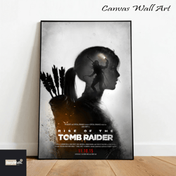 tomb raider canvas, canvas wall art, rolled canvas print, canvas wall print, game canvas