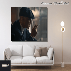 tommy shelby smoking print,peaky blinders thomas shelby movie canvas, tommy shelby canvas wall art,movie canvas wall art