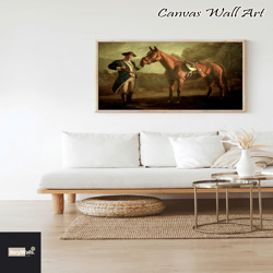 tony sopranos horse animal painting antique retro print canvas canvas framed rustic funny tv show wall art equestrian fr