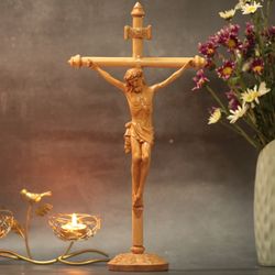 jesus christ crucifix catholic cross wall crucifix wooden religious gifts prayer altar hanging ornament religious artwor