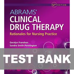 abrams clinical drug therapy 12th edition test bank 9781975136130