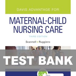 davis advantage for maternal child nursing care 3rd edition test bank 9781719640985