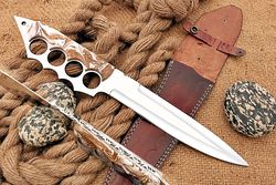 handforged d2 steel bowie knife fixed blade knife