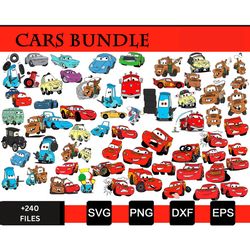 240 bundle cars svg cricut files, cars svg, bundle cars svg, cars png, cars movie svg, mcqueen svg