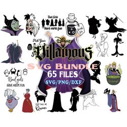 65 files disney villains svg bundle