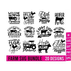 20 farm life svg bundle, farm svg bundle, farmhouse quotes svg, farm svg, farm life svg