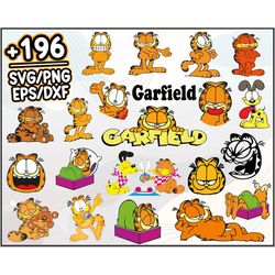 bundle 196 files garfield bundle svg, garfield svg, odie svg, garfield png, beagle dog, garfield cricut, silhouette