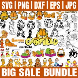 bundle 49 files garfield bundle svg, garfield svg, odie svg, garfield png, beagle dog, garfield cricut, silhouette