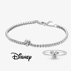 925 sterling silver disney minnie mouse sparkling head princess ring minnie bracelet daisy rings original festival jewel