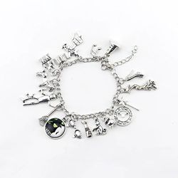 fashion wicked charm bracelet wicked the musical bangle jewelry defy gravity elphaba glinda crystal beads bracelets