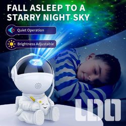 star projector galaxy night light astronaut space projector starry nebula ceiling led lamp for bedroom udo05