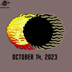 annular solar eclipse oct 2023 commemorative png design