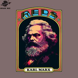 karl marx retro communist trading card  png design