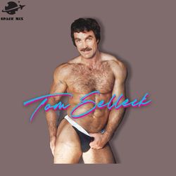 sexy tom selleck 80s retro design png design