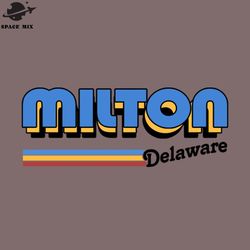 milton delaware retro style  png design