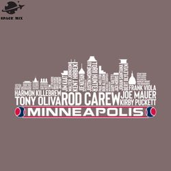 minnesota baseball team all time legends minneapolis city skyline png design