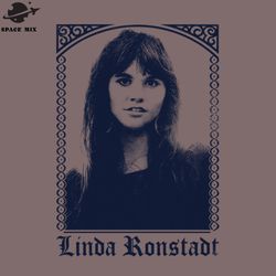 linda ronstadt faded retro 1970s style fan  png design