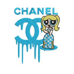 chanel blue girl embroidery design, chanel embroidery, brand embroidery, embroidery file, logo shirt, digital download