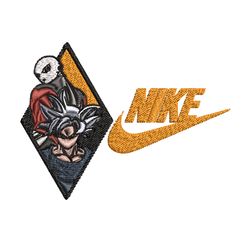 dragonball nike embroidery design, dragonball embroidery, nike design, embroidery file, anime shirt, instant download.