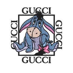 eeyore gucci embroidery design, winnie the pooh embroidery, cartoon design, embroidery file, instant download.