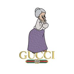 granny gucci embroidery design, granny gucci cartoon embroidery, cartoon design, embroidery file, instant download.