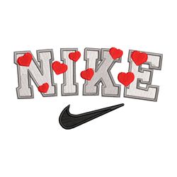 heart nike embroidery design, heart embroidery, nike design, embroidery shirt, embroidery file,digital download