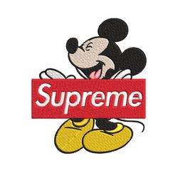 mickey mouse supreme embroidery design, disney embroidery, disney design, embroidery file, digital download.