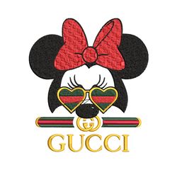 minnie head embroidery design, gucci embroidery, brand embroidery, logo shirt, embroidery file, digital download