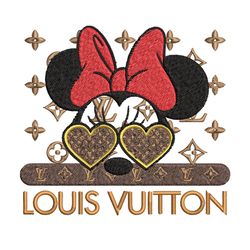 minnie love lv embroidery design, lv embroidery, embroidery file, brand embroidery, logo shirt, digital download