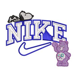 nike bear dog embroidery design, cartoon embroidery, nike design, embroidery shirt, embroidery file,digital download
