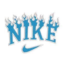 nike blue flame embroidery design, nike embroidery, nike design, embroidery shirt, embroidery file,digital download