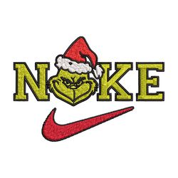 grinch chrismas nike embroidery design, nike embroidery, brand embroidery, embroidery file, logo shirt, digital download