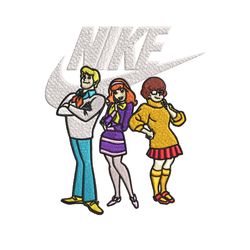 scoopy doo nike embroidery design, cartoon embroidery, nike design, embroidery file, cartoon shirt, instant download.