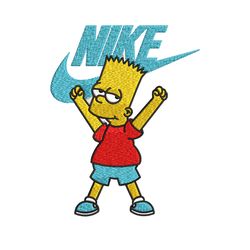 simpson nike embroidery design, simpson cartoon embroidery, nike design, embroidery file, cartoon logo. instant download