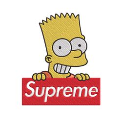 simpson supreme embroidery design, simpson embroidery, cartoon design, embroidery file, logo shirt, instant download.