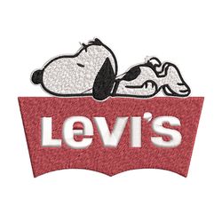 snoopy levi's embroidery design, snoopy levi's embroidery, cartoon design, embroidery file, digital download.