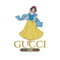 snow white gucci embroidery design, snow white cartoon embroidery, cartoon design, embroidery file, instant download.