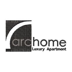 archome luxury apartment logo embroidery design, logo embroidery, embroidery file, logo design, instant download.