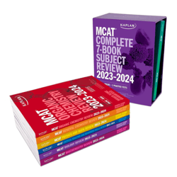mcat complete 7-book subject review 2023-2024, set includes books, online prep, 3 practice tests (kaplan test prep)