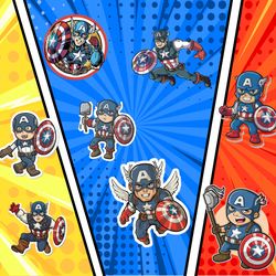 50 captain america sticker| captain america svg,png,jpg|captain america bundle|superhero sticker svg|marvel sticker|marv