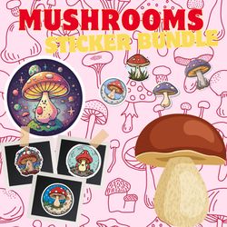 50 mushrooms svg bundle|mushrooms clipart|cute mushrooms sticker|mushroom png|magic mushroom|mushroom cut file