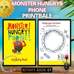 monster hungry phone activity-pack