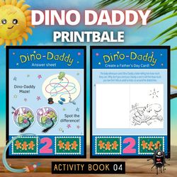 i love you dino daddy activity-pack